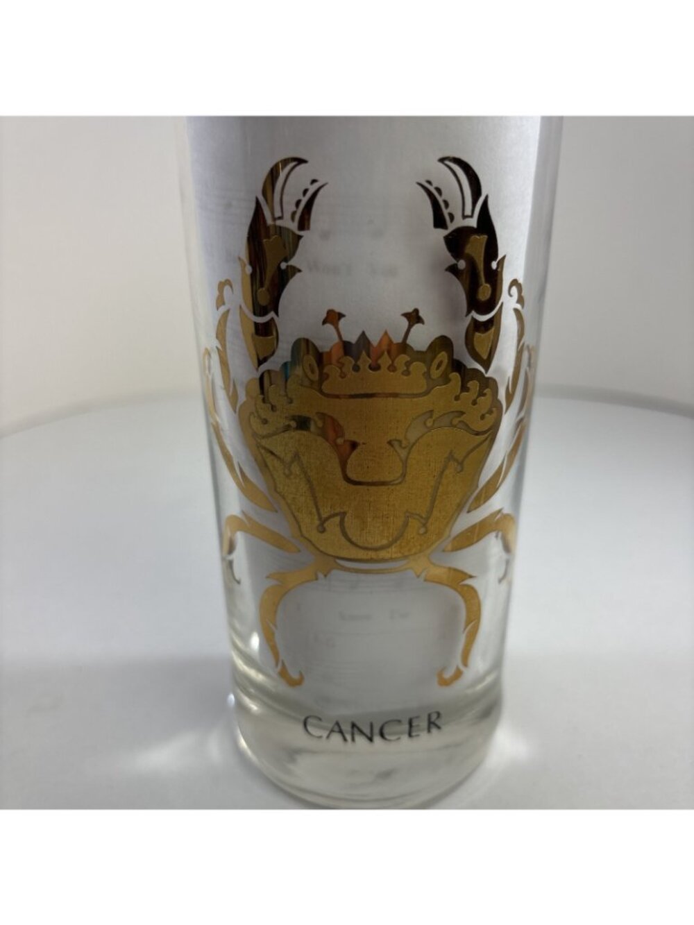 VTG MCM Anchor Hocking Zodiac Highball Tumbler Glass Cancer Astrology 1960s - Picture 4 of 4